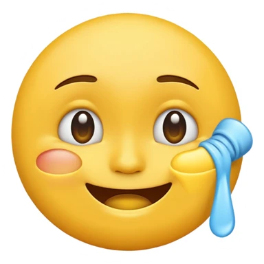 Emoji wiping tears away sticker