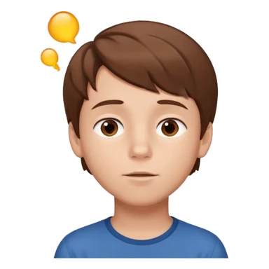 Boy dreaming about her sticker