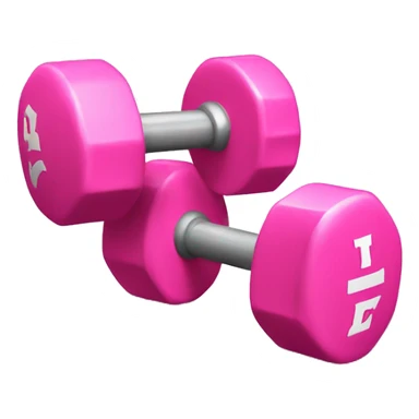 Pink dumbell sticker
