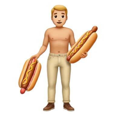 guy with hot dog on his pants sticker