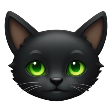 make a black cat but make part of the bear white and have green eyes sticker