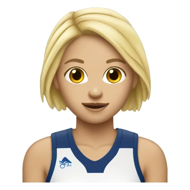 summer olympics blonde girl basketball sticker