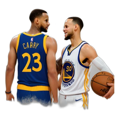 Stephen curry et LeBron James sticker