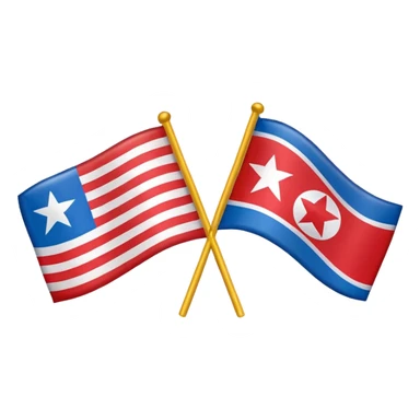 About a emoji flag combination with Puerto Rico + North Korea emoji flag combination sticker