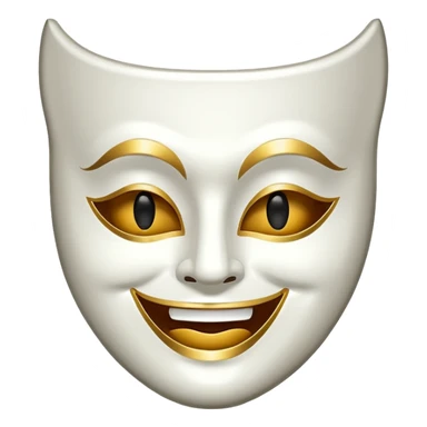 Theatre mask smiling sticker