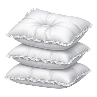 frilly white pillows sticker