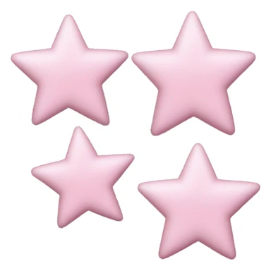 3 pastel pink stars of different sizes sticker
