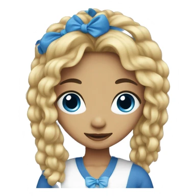 Blue emojis for girls sticker