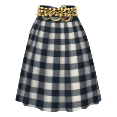  plaid skirt with jewelry accents sticker