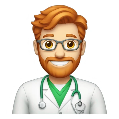 Red haired good looking irish male dentist sticker