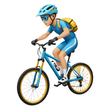 Bicicleta downhill , ciclista montado, montaña sticker