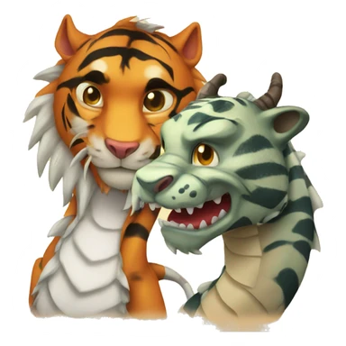 Dragon and tiger  sticker