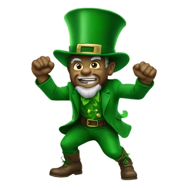 Leprechaun fighting Ohio state sticker