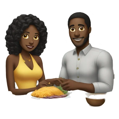 Black wife gives white husband meal sticker