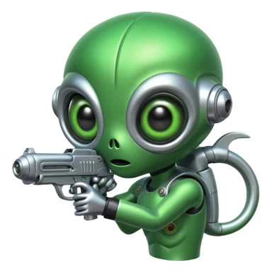 retro alien invader. sticker