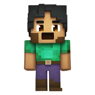 A retro minecraft character sticker