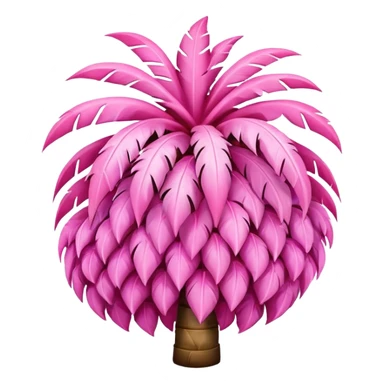 Pink palm puff sticker