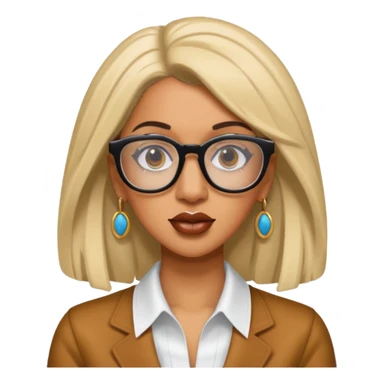 rapper Cardi B wear glasses sticker