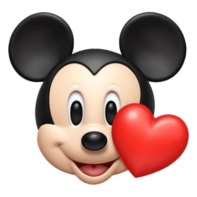 Mickey and a heart  sticker