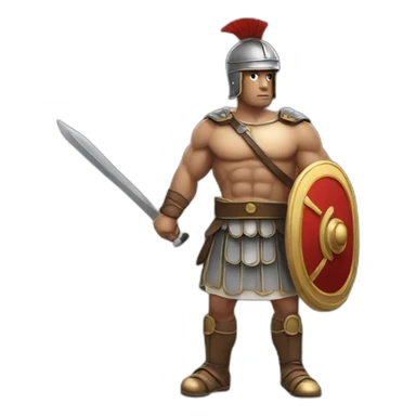 muscular rome soldier sticker