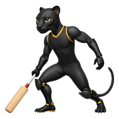 Panther in cricket sticker