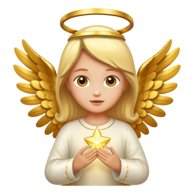 Christmas angle gold like light sticker