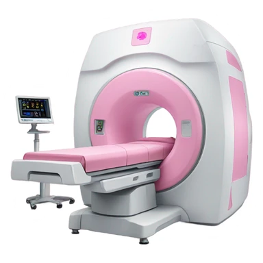 CT scanner in pink sticker