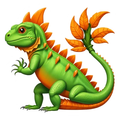 Patas de iguana naranja sticker