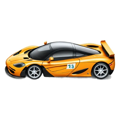 McLaren F1 car crossing the finish line sticker