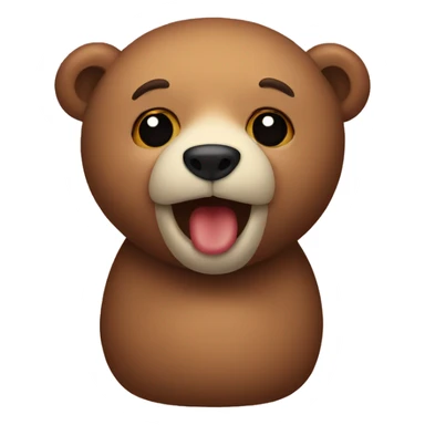 a bear kissing  sticker