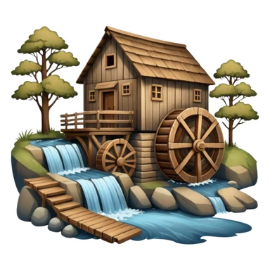 Moulin a eau sticker
