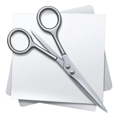 scissors cutting paper sticker