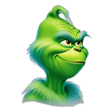 The grinch blue sticker
