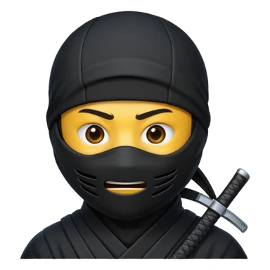 Ninja emoji with MB written on it sticker