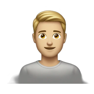 face of a young entrepreneur male short beard dark blond short hair sticker