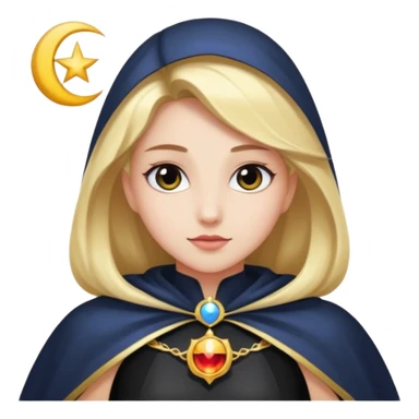 Eclipse Princess – shadow cape + lunar pin sticker