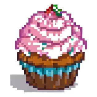 cupcake with pink icing sticker