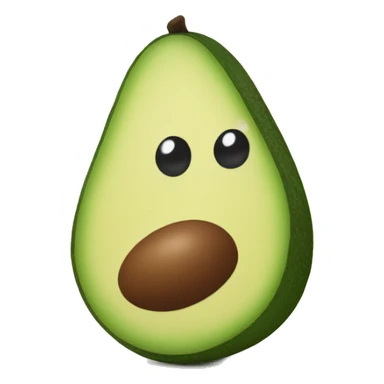 avocado with cute eyes sticker