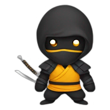 Ninja with perroquet  sticker