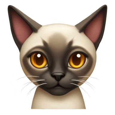 Siamese cat with devil horns sticker