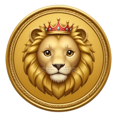 Make a round icon for a paid Black Stone subscription, gold with the number 4 and a small lion. sticker
