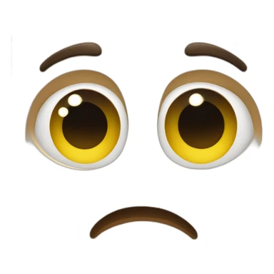 Square face big eyes happy sticker