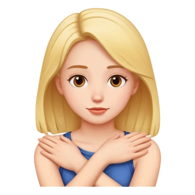 girl arms around neck sticker