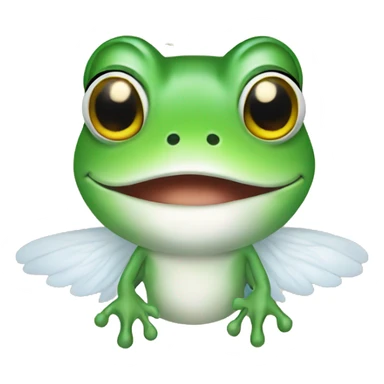 frog with angel halo sticker
