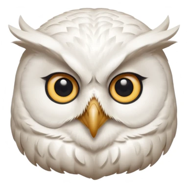 white olw, tilt head sticker