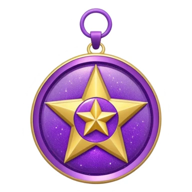 Purple Glitter military medal sticker