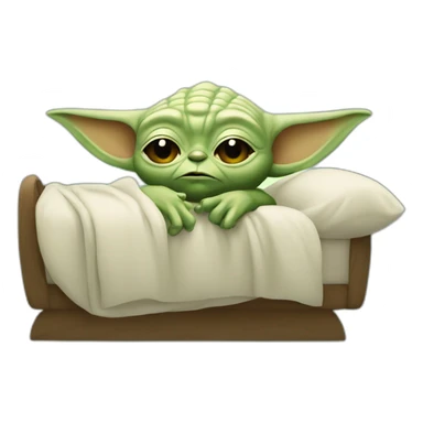 Yoda en train de dormir sticker