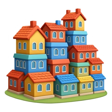 monton de casas compradas sticker