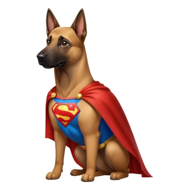 Belgian malinois is superman dog sticker