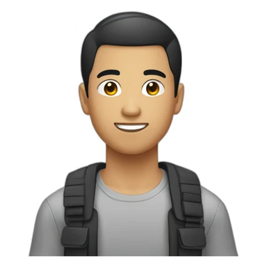 Young phillipino guy with black buzz cut sticker